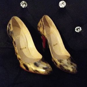 Patent leather leopard red bottoms